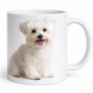 Kubek z psem Maltańczyk