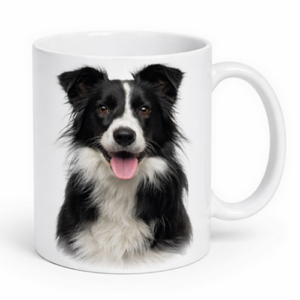 Kubek z psem Border Collie