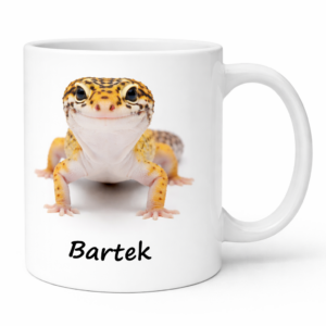 Kubek z gekonem lamparcim