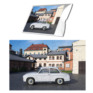 Puzzle z samochodem Syrenka 35 elementów