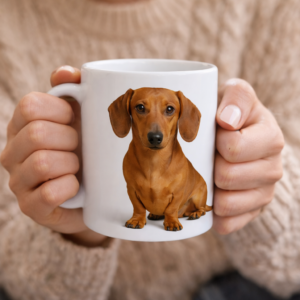 Kubek z psem - Jamnik brązowy