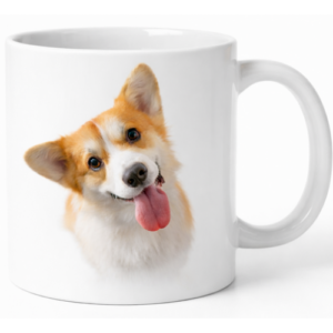 Kubek z psem Corgi