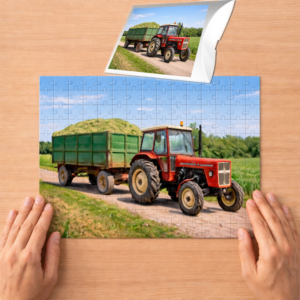 Puzzle z ciągnikiem traktorem Ursus 96 elementów