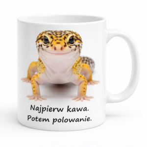 Kubek z gekonem lamparcim