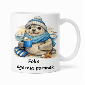 Kubek z Foką Foka ogarnia poranek