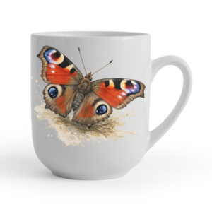Kubek 300 ml z motylem – akwarela, Rusałka pawik