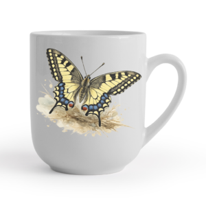 Kubek 300 ml z motylem – akwarela, Paź królowej