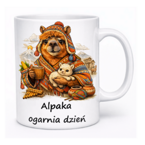 Kubek z alpaką – Alpaka ogarnia dzień