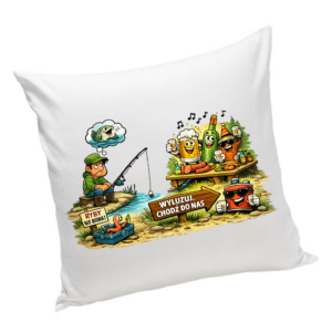 Poduszka dla Wędkarza śmieszny nadruk