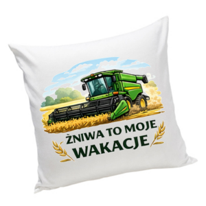 Poduszka Żniwa to moje wakacje - kombajn John Deere