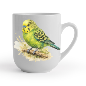 Kubek z Papużką Falistą – Zielona